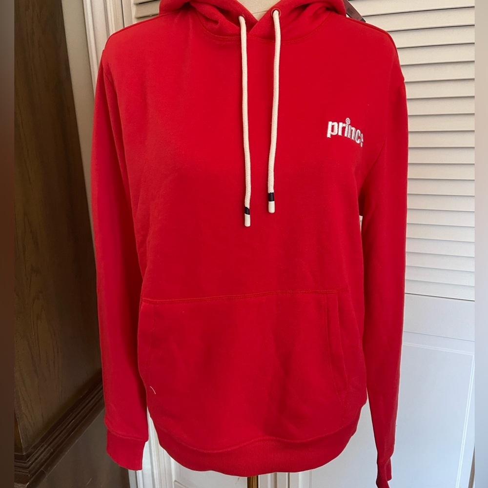 Prince Pickleball Men's Fleece Hooded Pullover
Sweatshirt - Red Size small